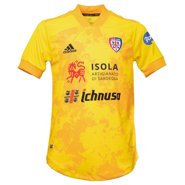 Tailandia Camiseta Cagliari Calcio 3ª Kit 2020 2021 Amarillo